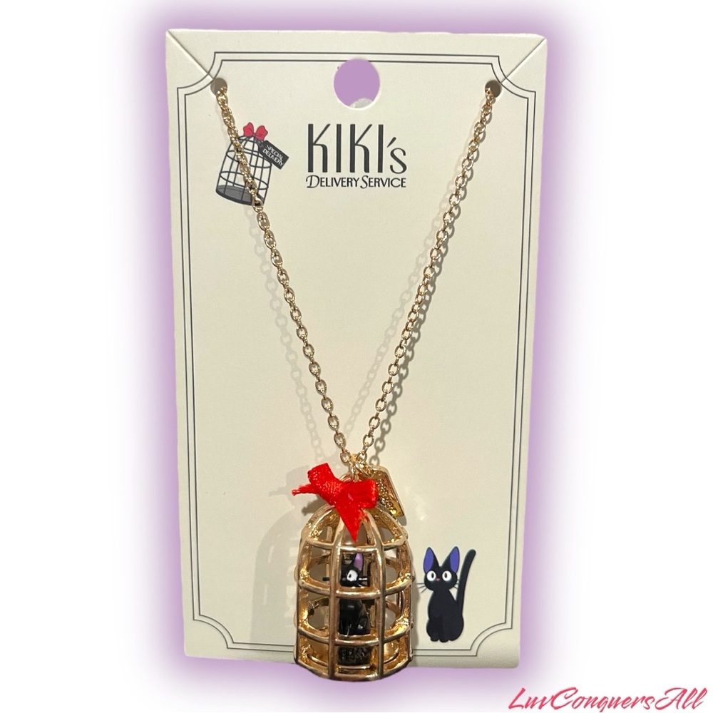 Studio Ghibli Kiki's Delivery Service Jiji Cage Necklace